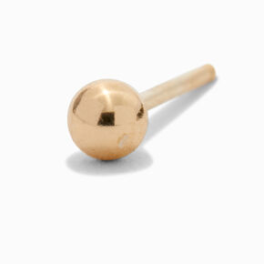 9ct Gold Plated 3mm Single Ball Stud Ear Piercing Kit with After Care Lotion,
