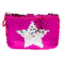Porte-monnaie avec fermeture &eacute;clair et &eacute;toile en sequins r&eacute;versibles,