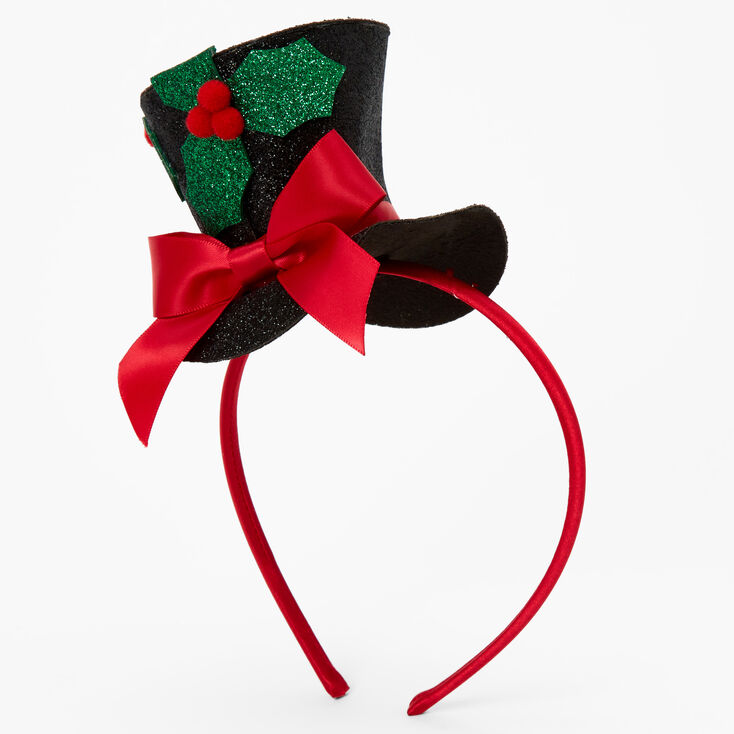 Christmas Holly Hat Headband - Red,