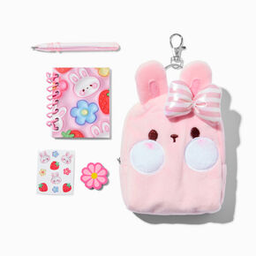 Pink Bunny 4&#39;&#39; Backpack Stationery Set,