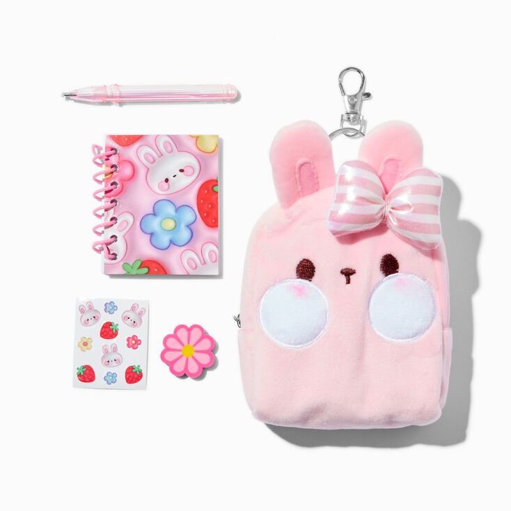 Pink Bunny 4&#39;&#39; Backpack Stationery Set,