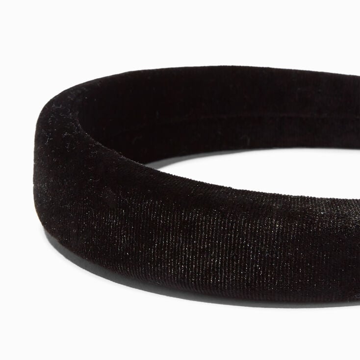 Black Velvet Puffy Headband,