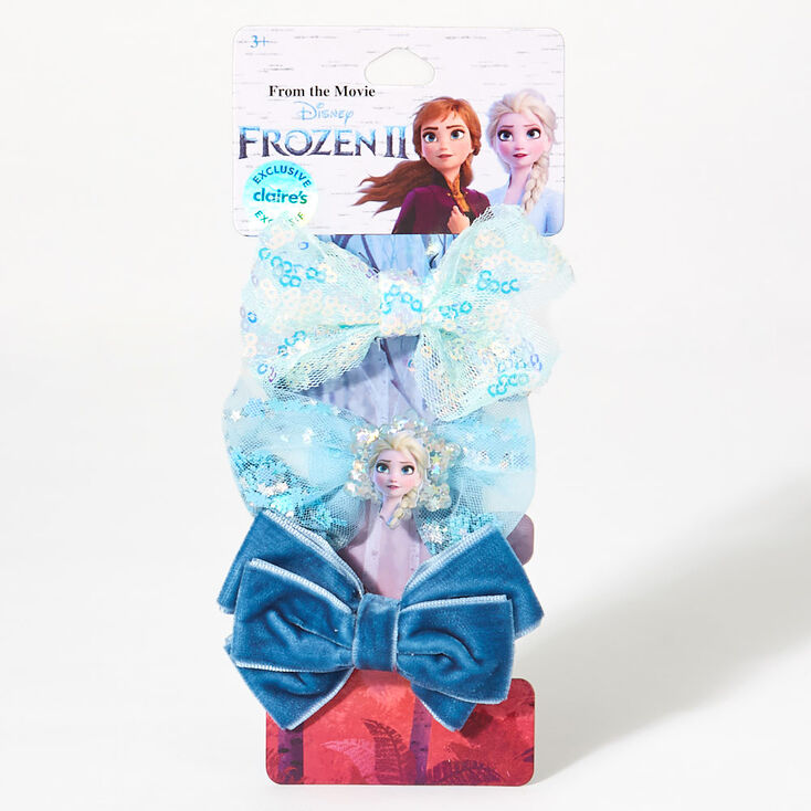 Claire's Lot de 3 barrettes à nœud La Reine des Neiges 2 de ©Disney