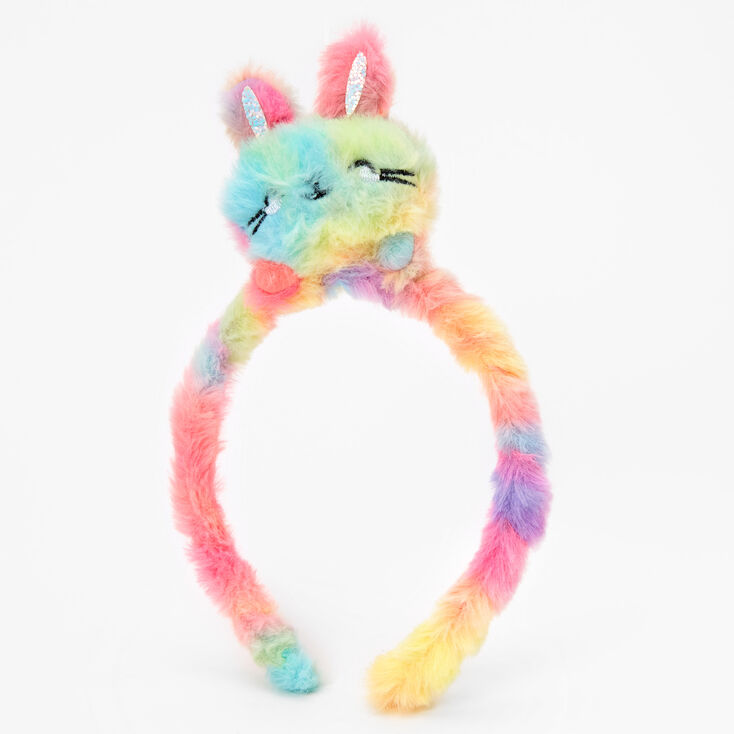 Claire&#39;s Club Plush Rainbow Bunny Headband,