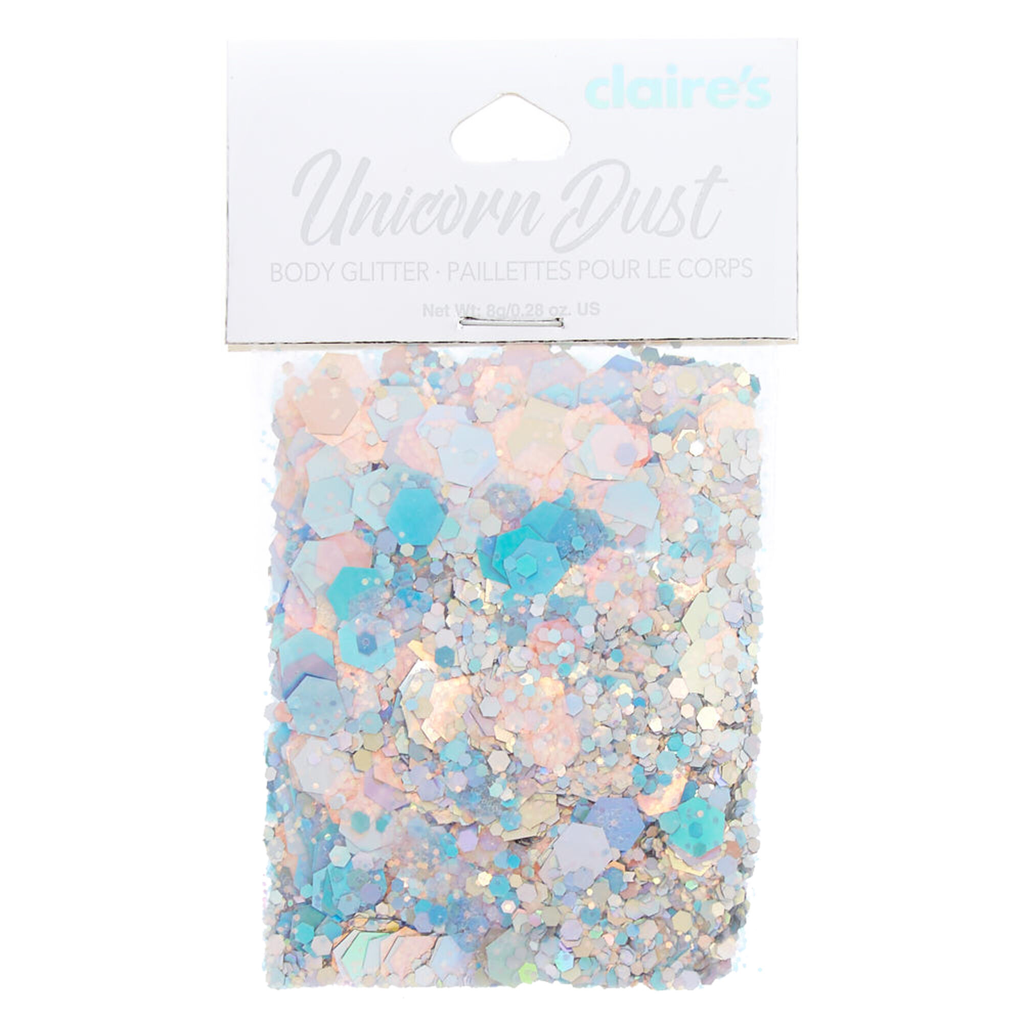 Holographic Silver Unicorn Dust Glitter Pouch Claire S