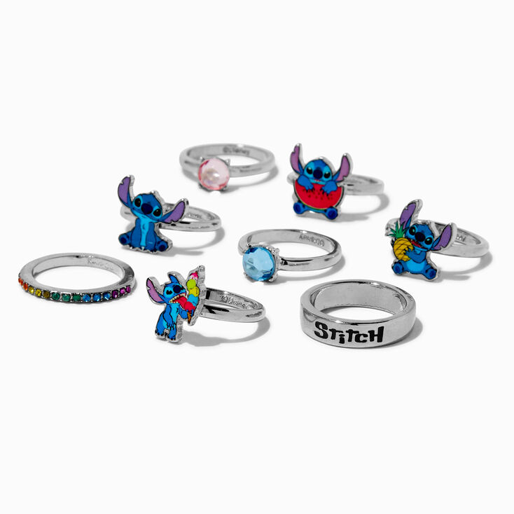 Disney Stitch Claire's Exclusive Foodie Ring Set - 8 Pack