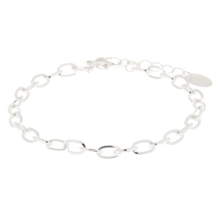 Silver Charm Chain Bracelet | Claire's