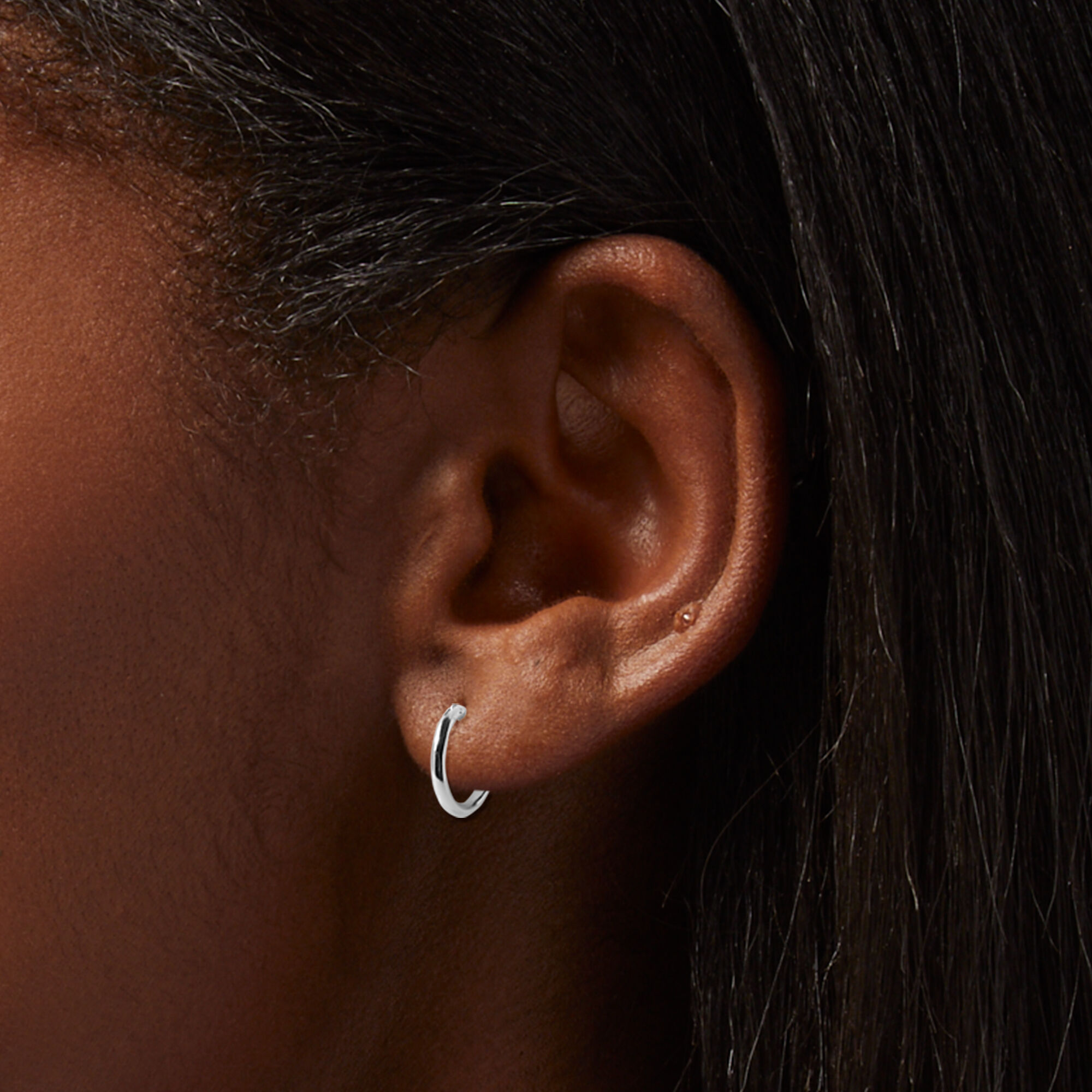 Silver 10mm discount hoop earrings