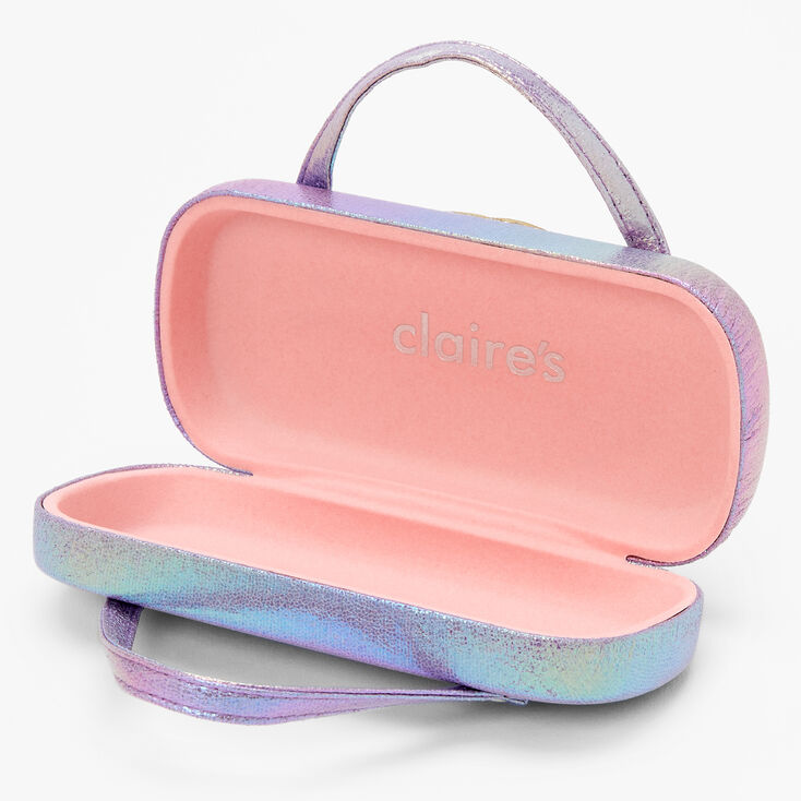 Claire&#39;s Club Glitter Unicorn Glasses Case - Purple,