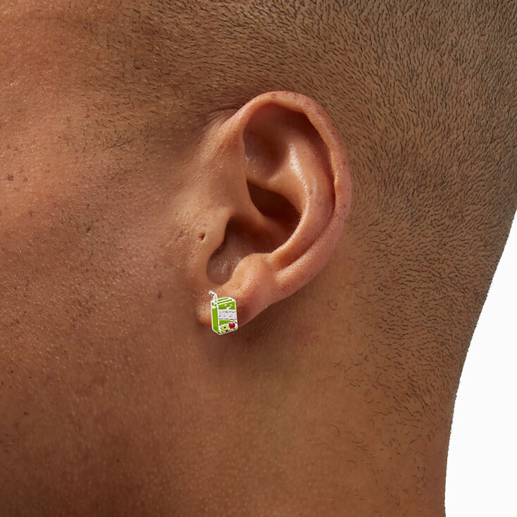 Green Apple Juice Box Juicy Stud Earrings,