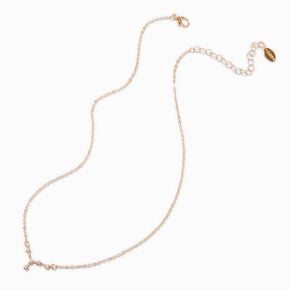 Gold-tone Zodiac Constellation Pendant Necklace - Cancer,