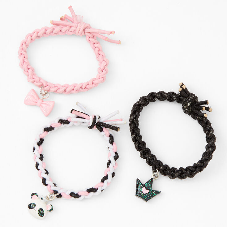 Pink Panda Braided Stretch Bracelets &#40;3 Pack&#41;,
