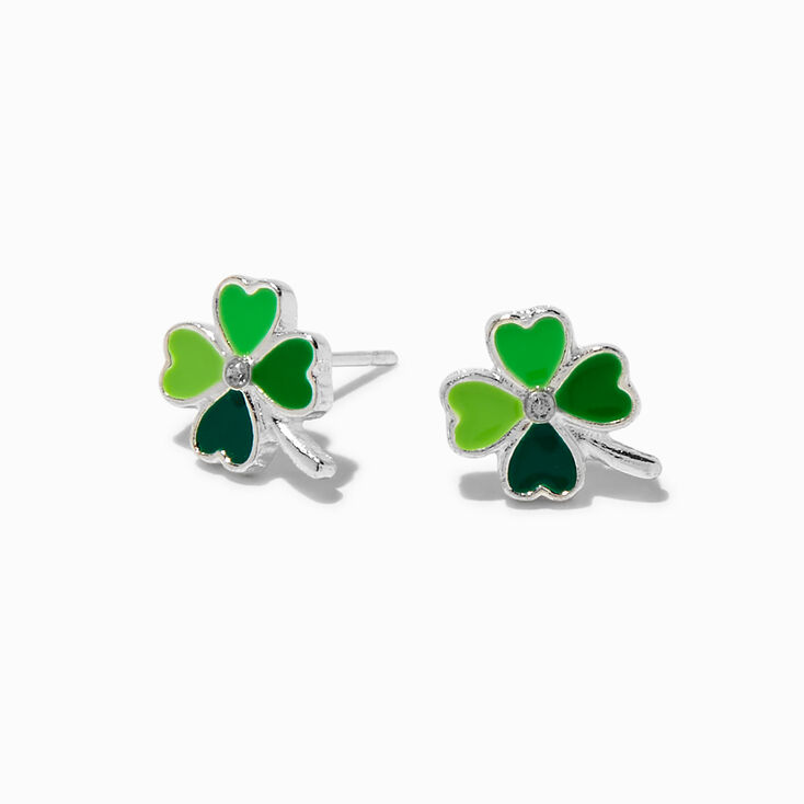 St. Patrick&#39;s Day Shamrock Stud Earrings,