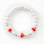 Lucky Mushroom Beaded Pearl Stretch Bracelet,