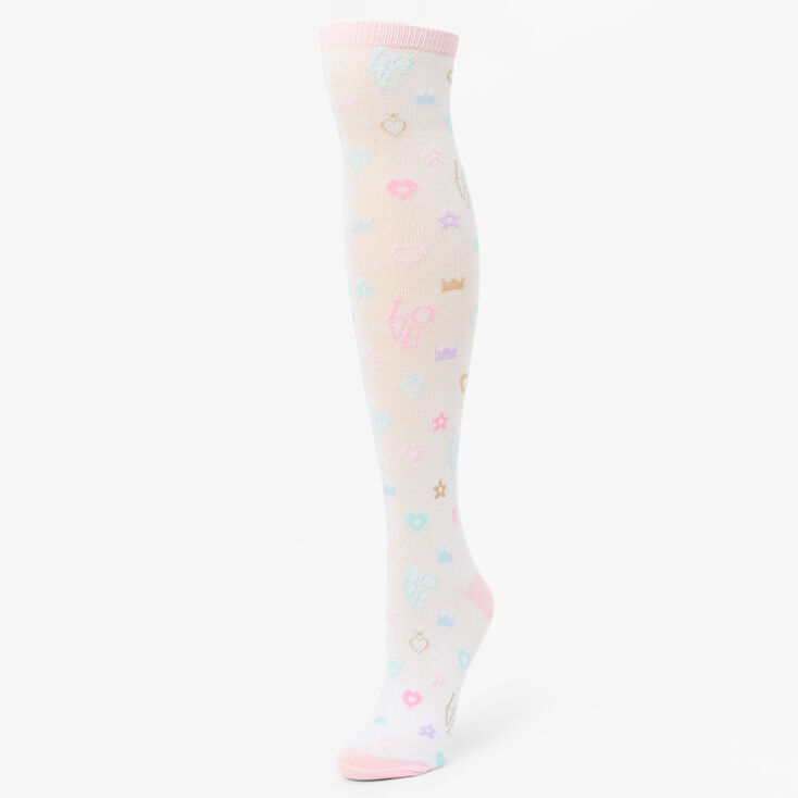 Knee High Pastel Status Socks - Pink,