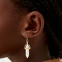 Pressed Daisies Mystical Gem Drop Earrings,