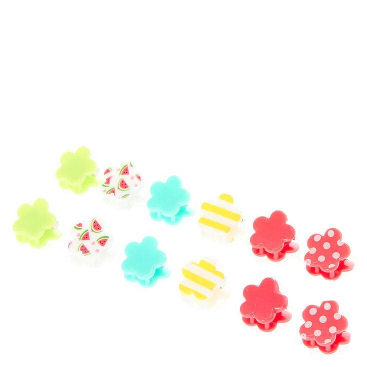 12 Fruity Claw Mini Clips | Claire's