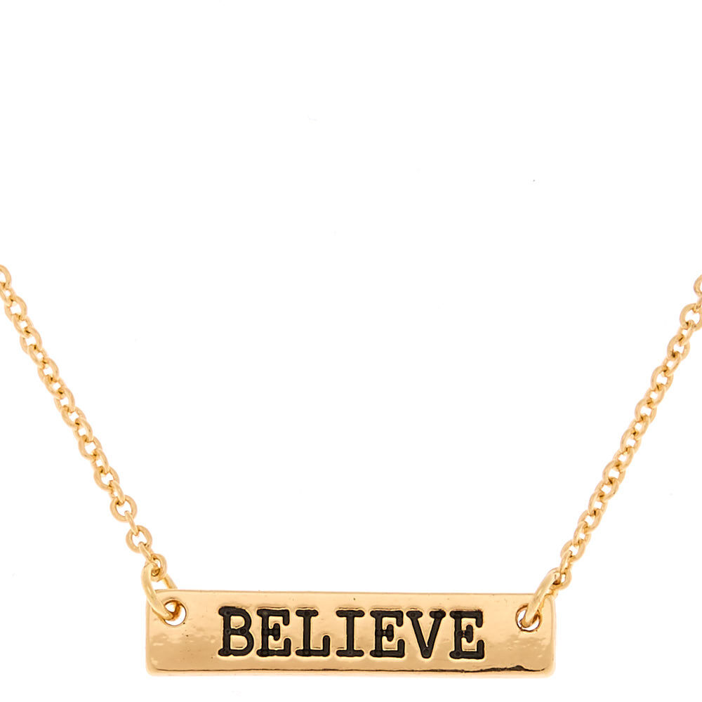 Believe bar necklace hot sale