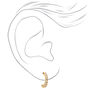 18ct Gold Plated Crystal Half Hoop Earrings,