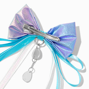 Claire&#39;s Club Gemstone Dangler Shimmer Hair Bow Clips - 2 Pack,