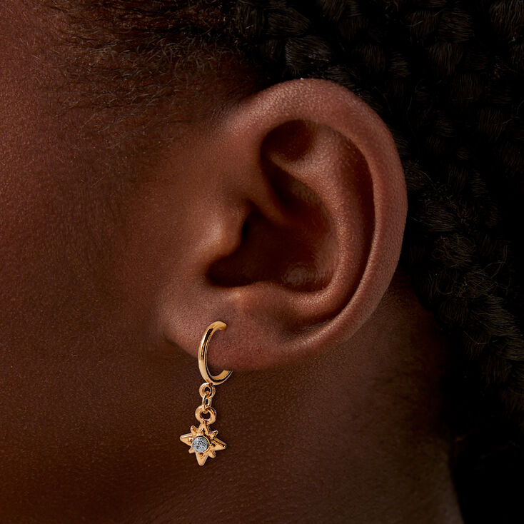 Boucles d&rsquo;oreilles superposables &agrave; cha&icirc;ne couleur dor&eacute;e - Lot de 20,