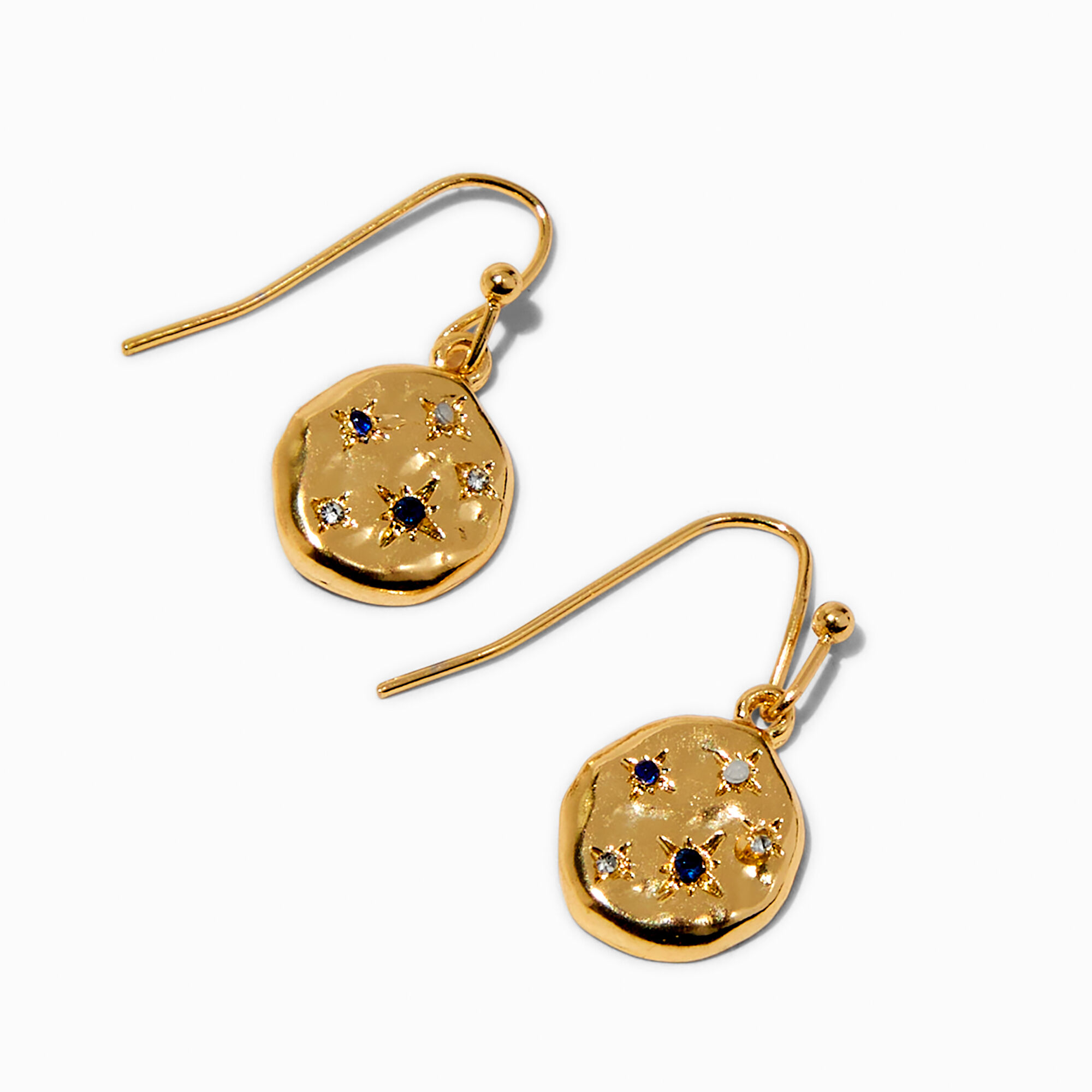 View Claires Gemstone Constellation 05 Tone Drop Earrings Gold information