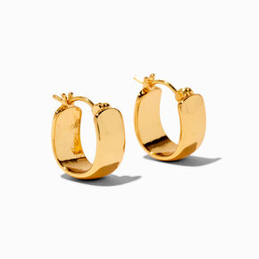 C LUXE by Claire&#39;s 18k Yellow Gold Plating 12MM Huggie Hoop Earrings,