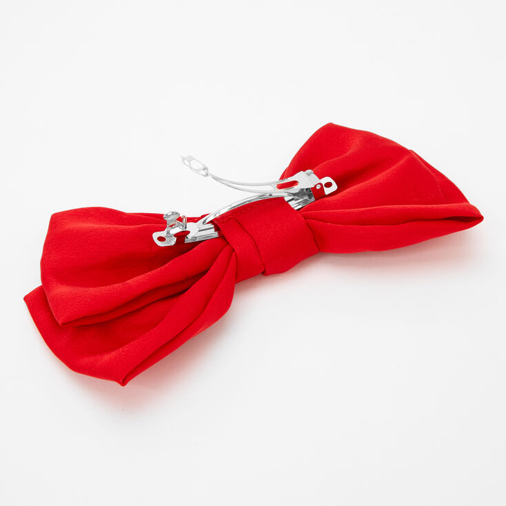 Red Large Hair Bow Clip,