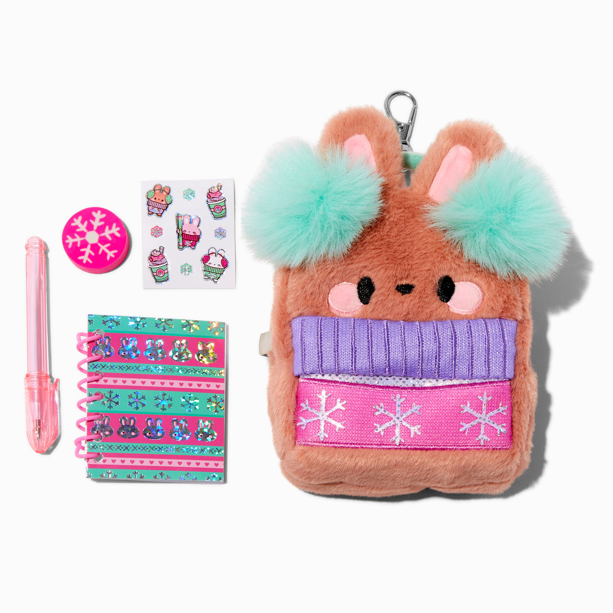 Snow Bunny 4'' Backpack Stationery Set,