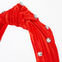 Claire&#39;s Club Knotted Satin Holiday Headband - Red,