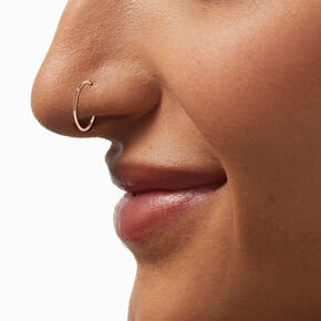 Anneaux pour piercing de nez anneau infini 0,6&nbsp;mm couleur argent&eacute;e en m&eacute;taux mixtes - Lot de 3,