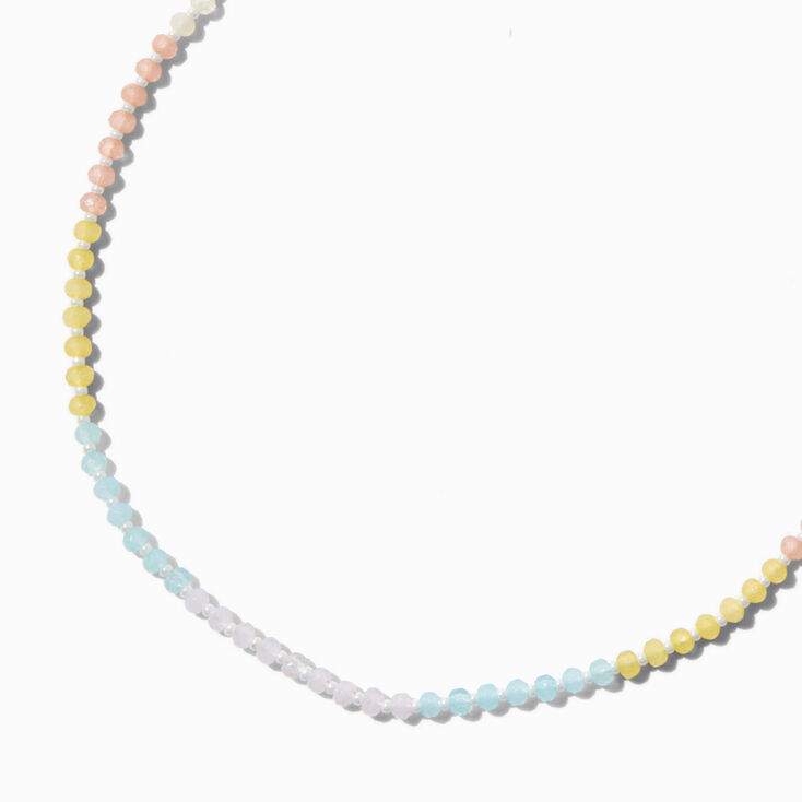 Pastel Beaded Chain Necklace,