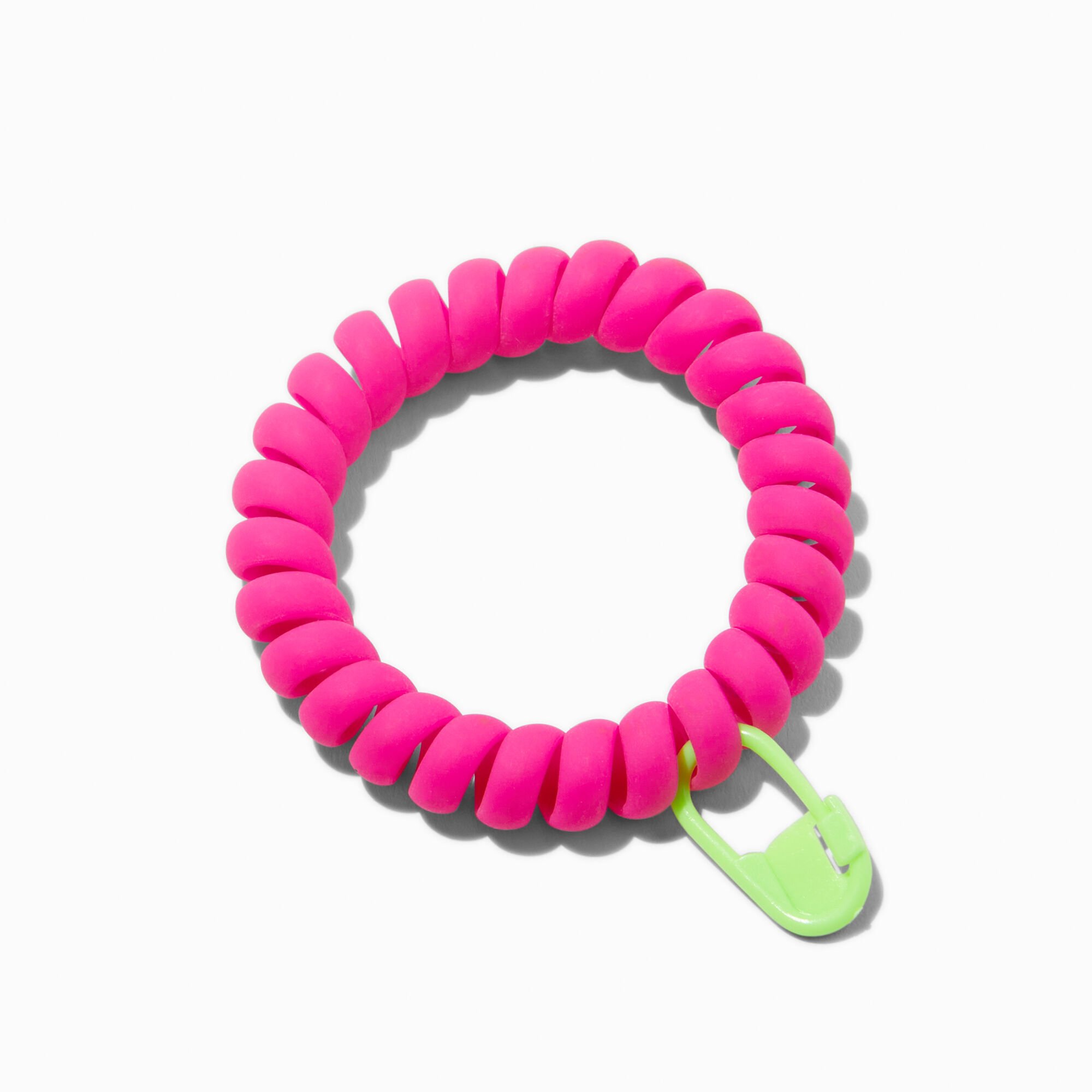 Rainbow Charm Spiral Hair Ties - 4 Pack,