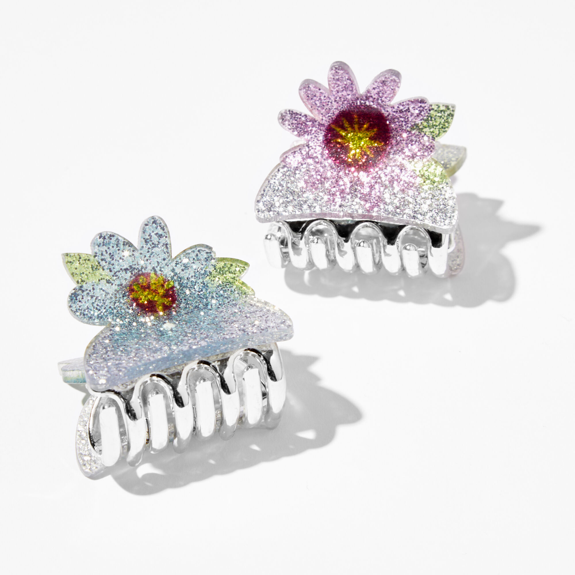 Claire's Club Butterfly Garden Glitter Hair Claws (2 Pack),