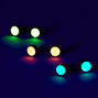 Neon Dots Glow in the Dark Stud Earrings - 3 Pack,