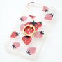 Strawberry Glitter Ring Holder Protective Phone Case - Fits iPhone&reg; 13/13 Pro,