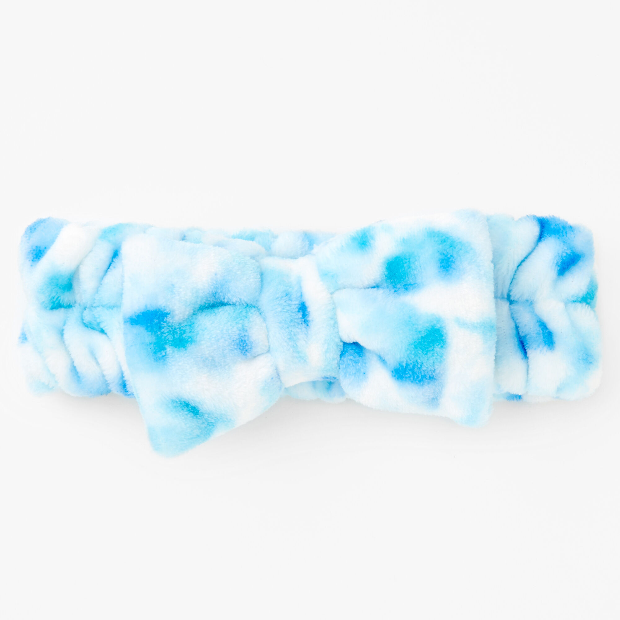 Ocean Tie Dye Plush Makeup Bow Headwrap,