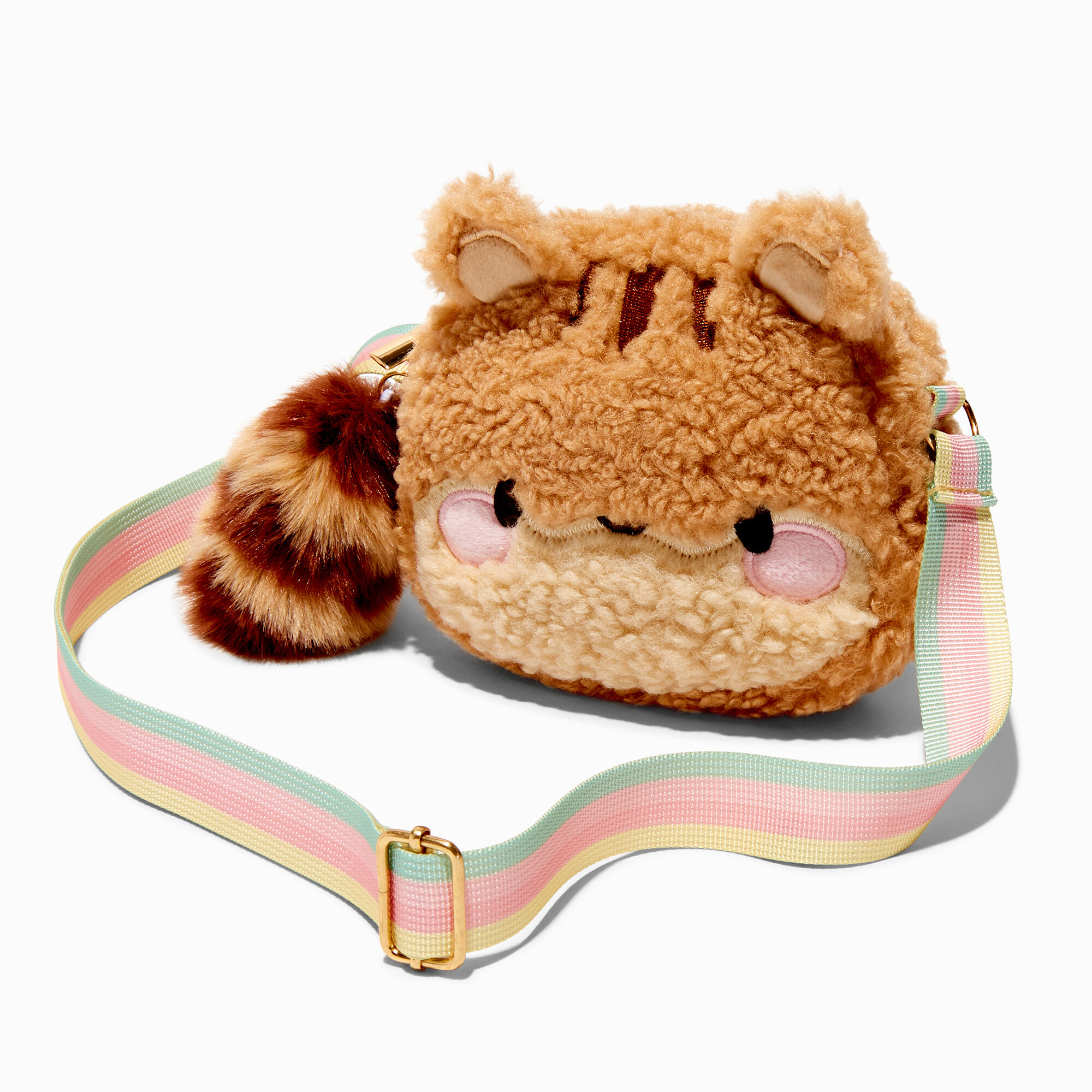 View Claires Club Furry Chipmunk Crossbody Bag information