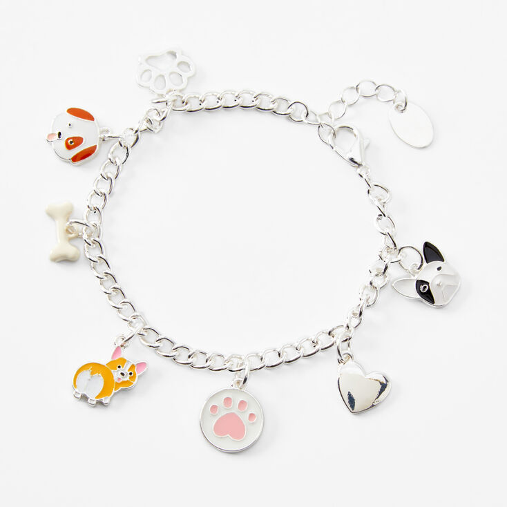 Silver Doggy Charm Bracelet,