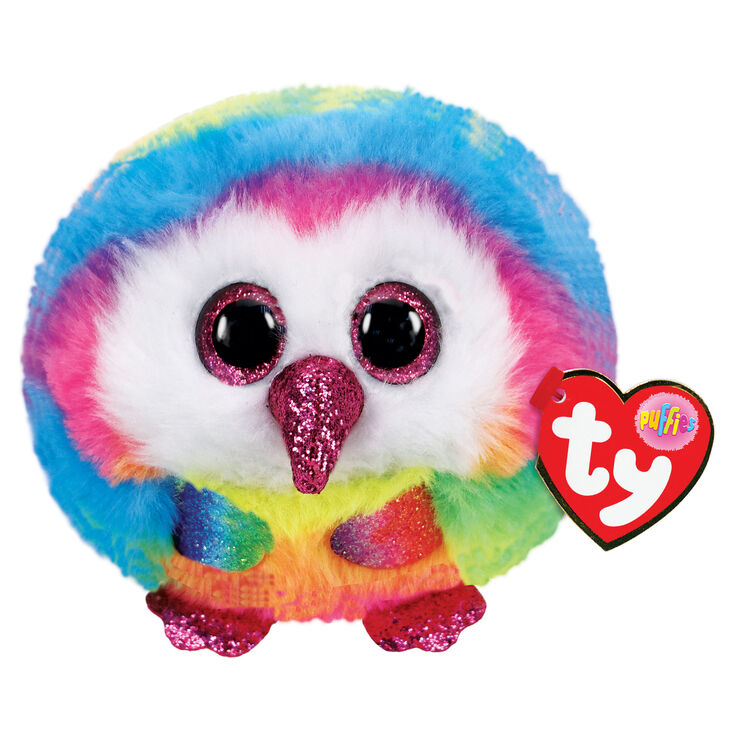 Claire's Peluche Owen le hibou Ty Puffies