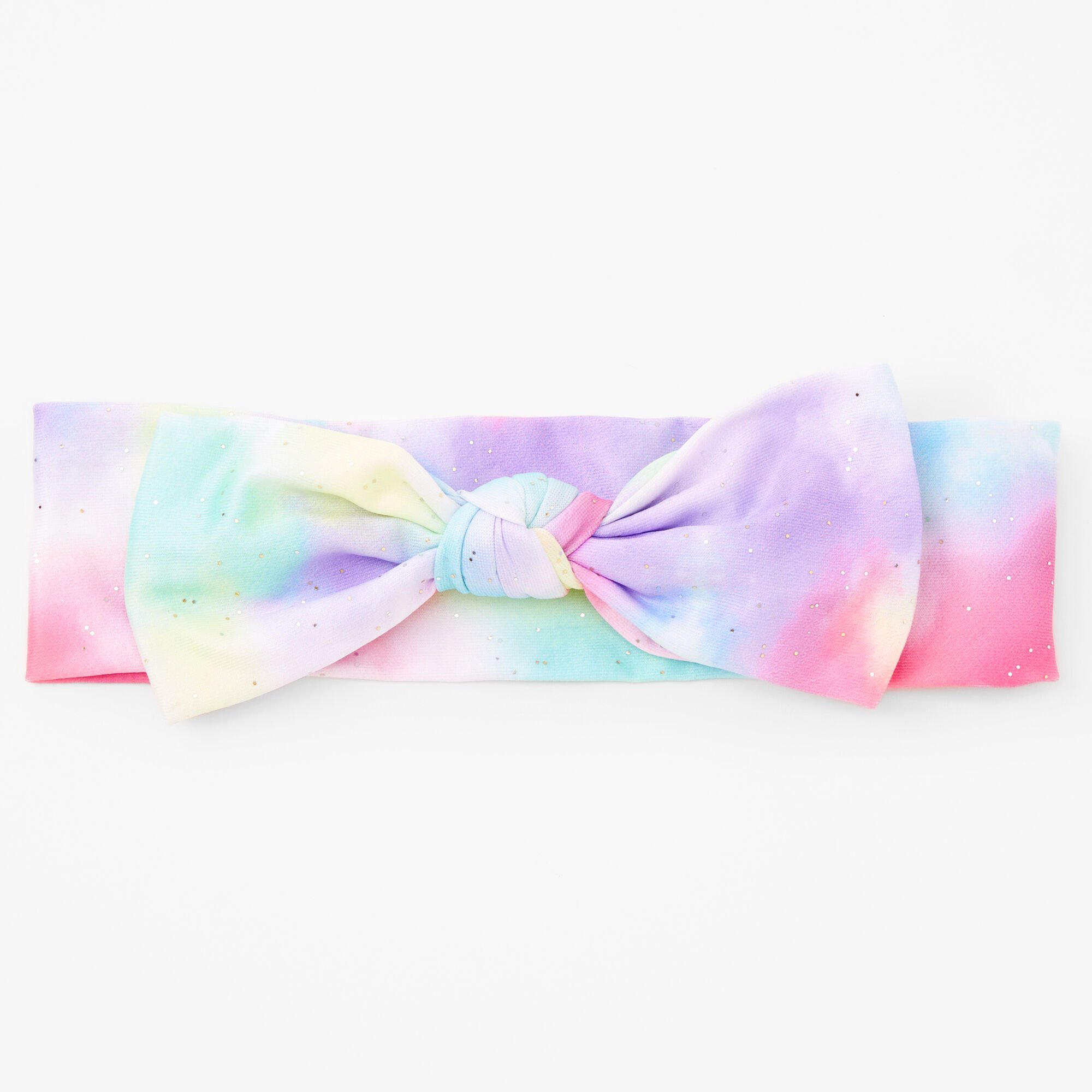 Claire's Club Glitter Tie-Dye Print Bandana Headwrap,