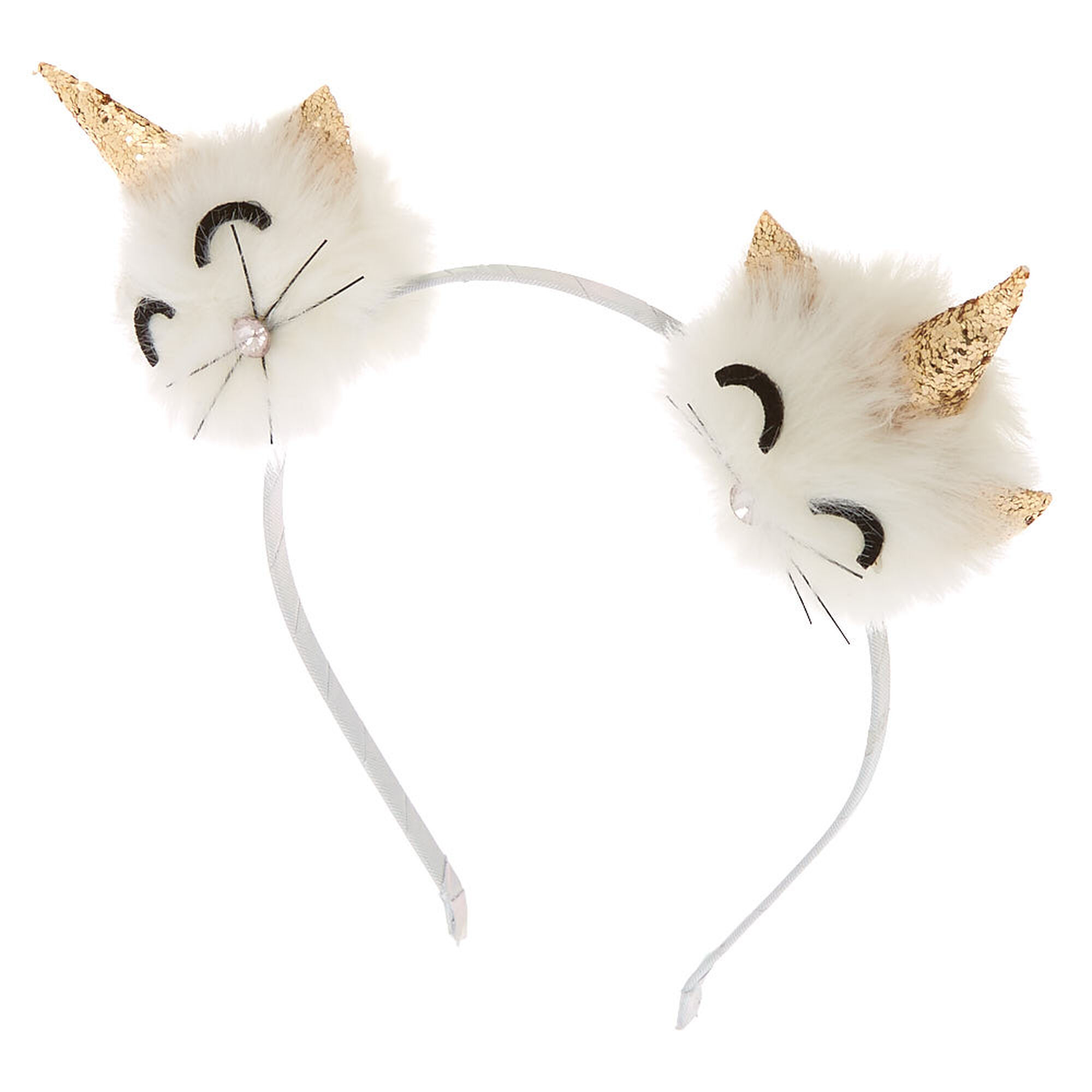 Unicorn Cat Ear Pom Heaband White Claire S Us