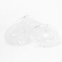 Matte Shiny Spiral Hair Ties - Clear, 5 Pack,