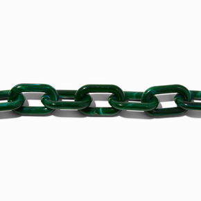 Gold-tone Malachite Chunky Chain Link Bracelet,