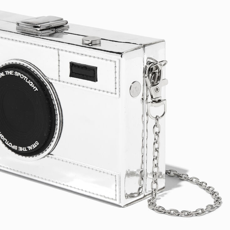 White Camera Shaped Crossbody Bag,
