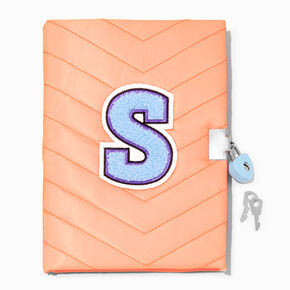 Initial Varsity Orange Lock Diary - S,