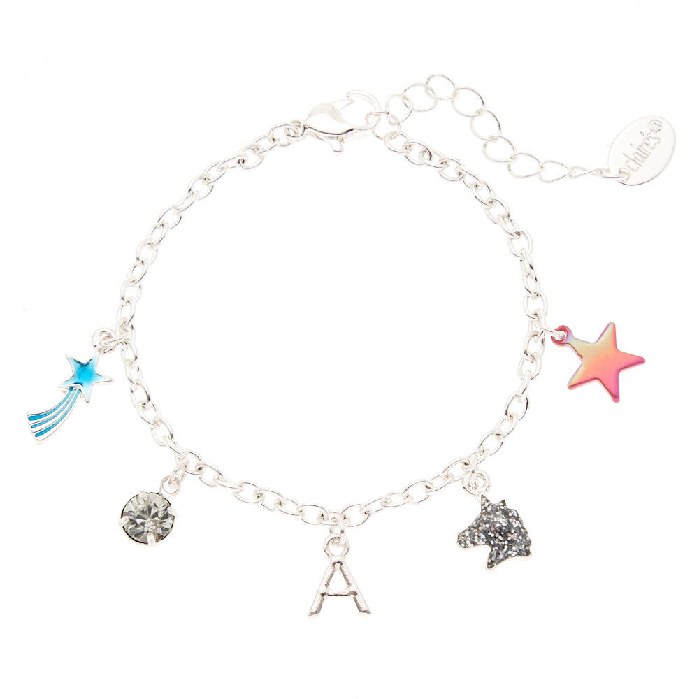 Coffret cadeau parure de bijoux à paillettes, initiale « A », lot de 3 articles,