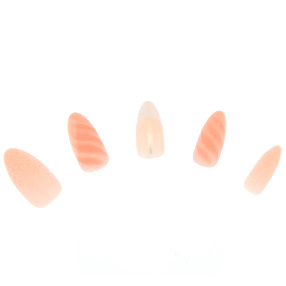 Holographic Unicorn PWR Stiletto Faux Nail Set - Pink, 24 Pack,