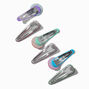 Barrettes clic clac &agrave; visage souriant paillet&eacute;es - Lot de 6,