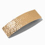 Gold Hammered Rectangle Bar Hair Barrette Clip,